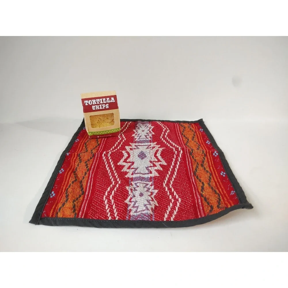 American Girl doll Saige picnic blanket and tortilla‎ chips
